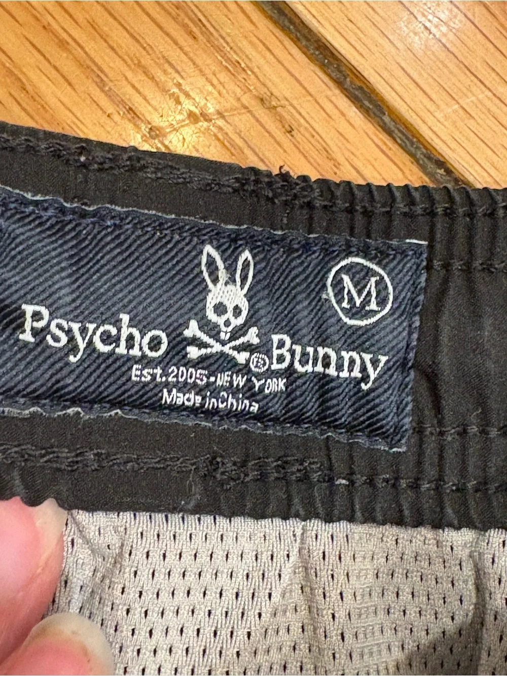 Psycho Bunny Men’s Black Swim Shorts Trunks size medium